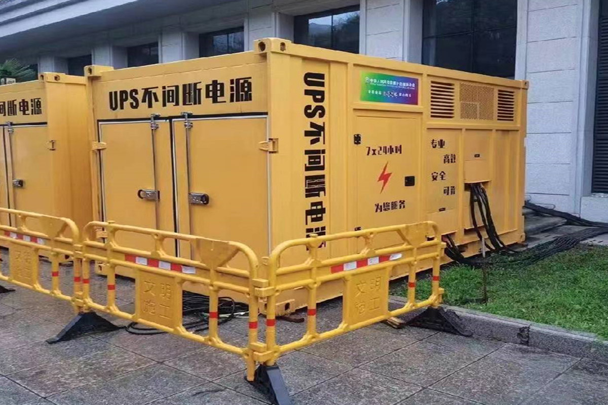 泗水发电机租赁施工现场