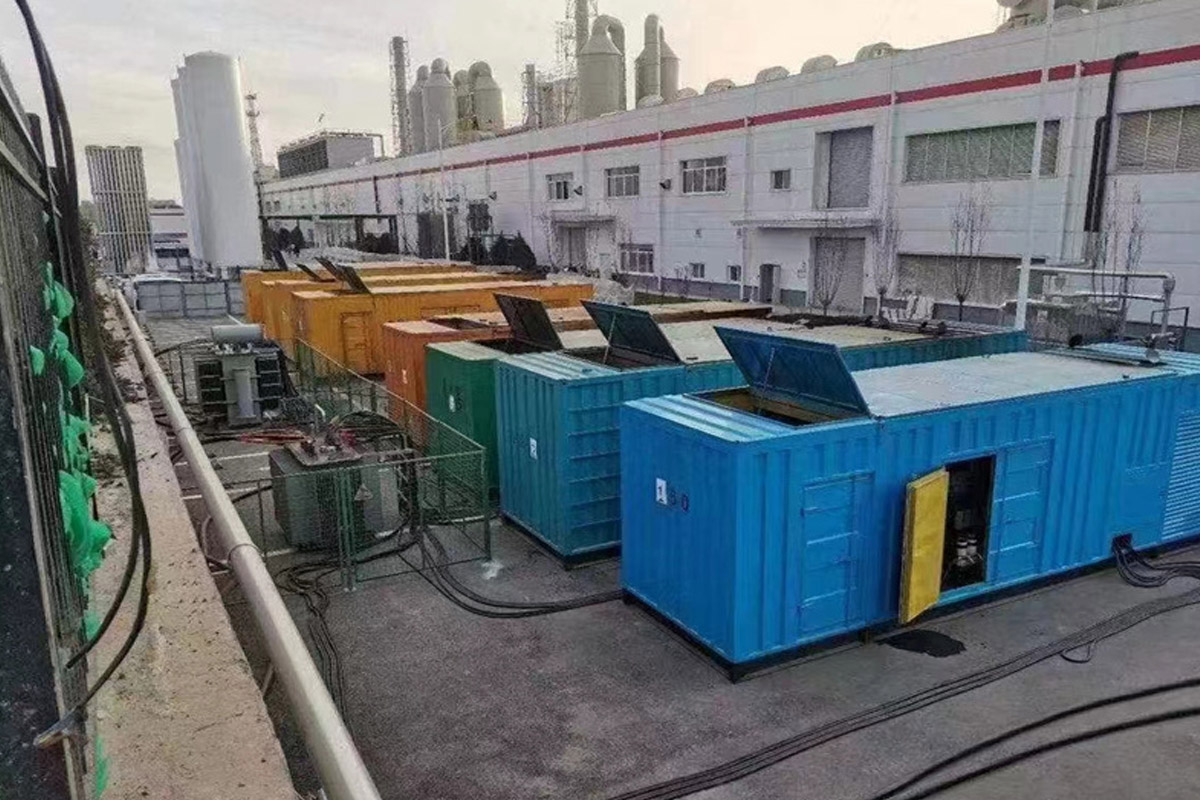 泗水发电机租赁施工现场